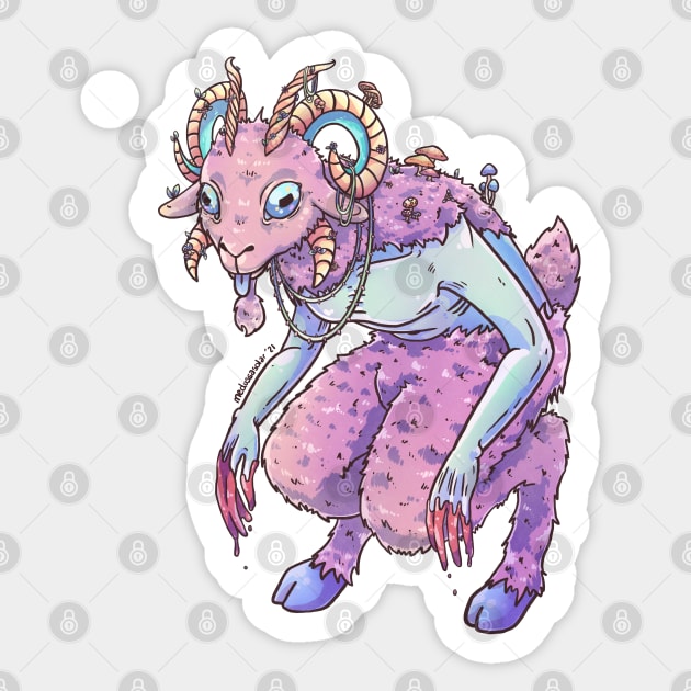 Pastel Goatman Sticker by MedussaSolar